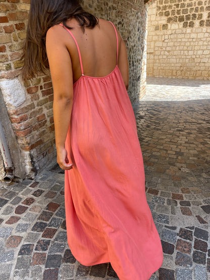 Robe Longue Décolleté Satin