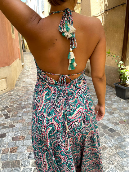 Robe en Soie à Motif